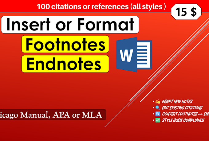fix your citations or references formatting